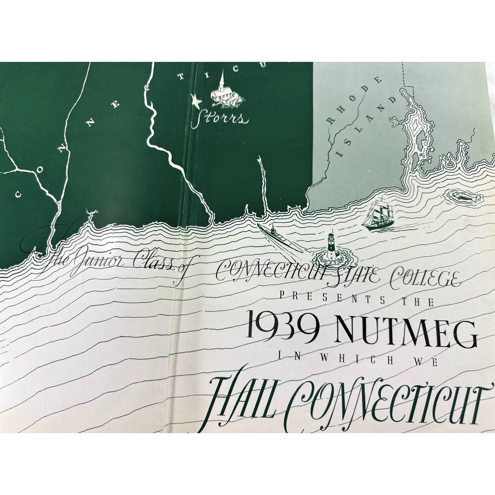 Vintage 1939 Nutmeg Connecticut State College Yearbook Storrs CT Signed - Picture 7 of 9